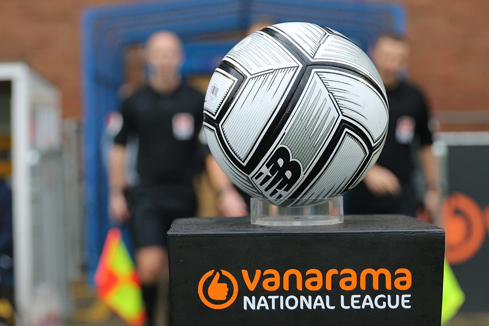 Vanarama National League stand with football on top